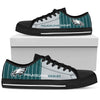 Cool Simple Design Vertical Stripes Philadelphia Eagles Low Top Shoes