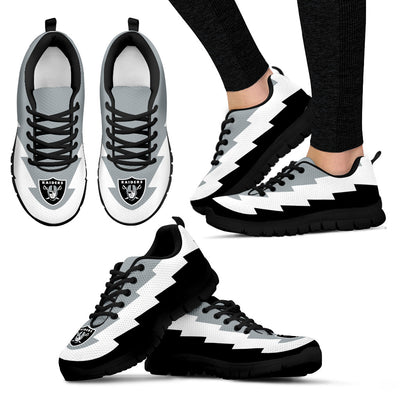 Jagged Saws Creative Draw Oakland Raiders Sneakers