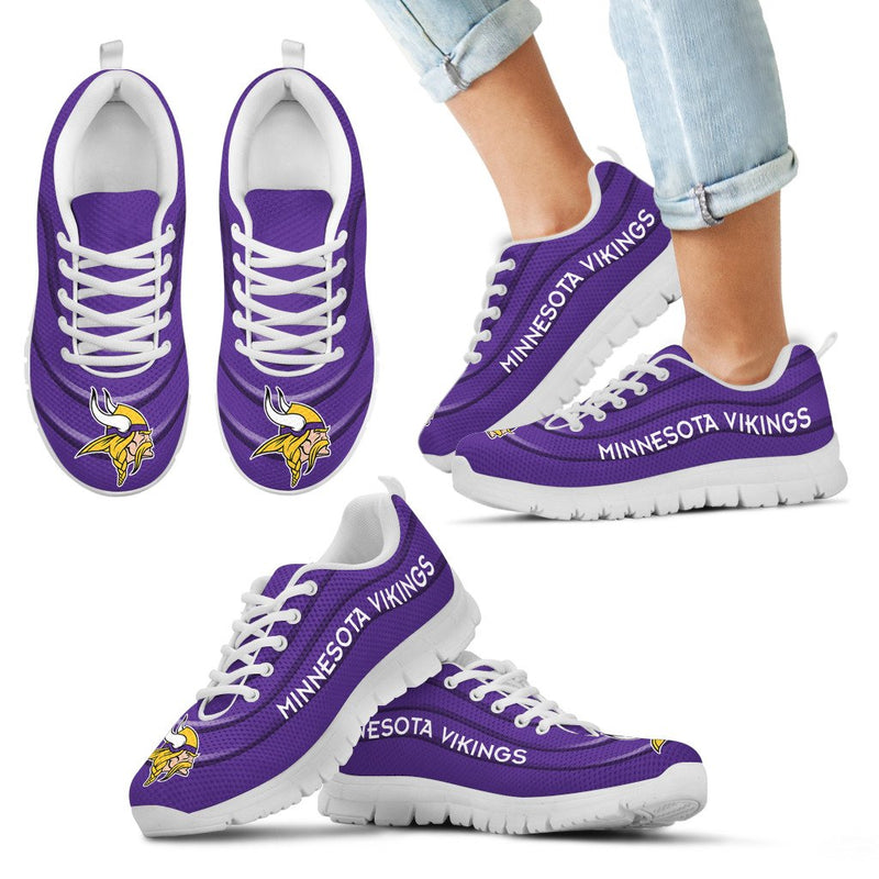 Wave Red Floating Pattern Minnesota Vikings Sneakers