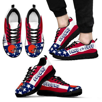 Proud Of American Flag Three Line Cleveland Browns Sneakers