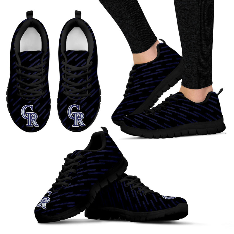 Marvelous Striped Stunning Logo Colorado Rockies Sneakers