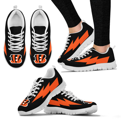 Amazing Cincinnati Bengals Sneakers Thunder Lightning Amazing Logo
