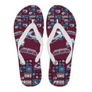 Colorful Pride Flag Colorado Avalanche Flip Flops