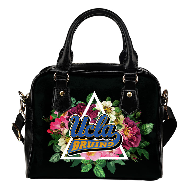 Floral Rose Valentine Logo UCLA Bruins Shoulder Handbags