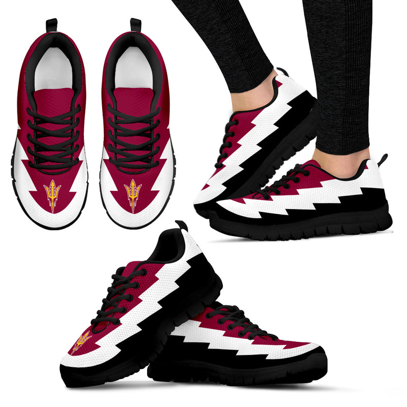 Great Arizona State Sun Devils Sneakers Jagged Saws Creative Draw