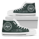 Circle Logo New York Jets High Top Shoes
