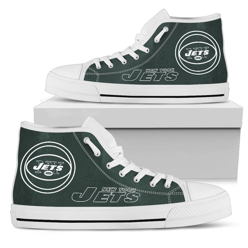 Circle Logo New York Jets High Top Shoes