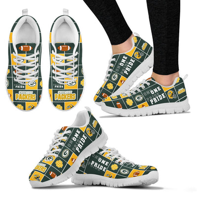 Colorful Pride Flag Green Bay Packers Sneakers