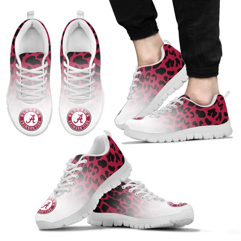 Leopard Pattern Awesome Alabama Crimson Tide Sneakers
