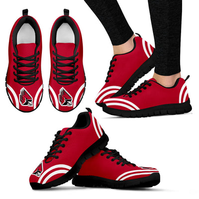 Lovely Curves Stunning Logo Icon Ball State Cardinals Sneakers