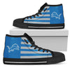 American Flag Detroit Lions High Top Shoes