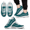 Wave Red Floating Pattern Philadelphia Eagles Sneakers