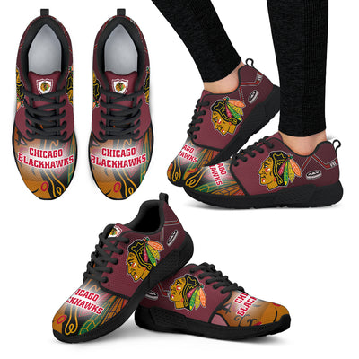 Awesome Chicago Blackhawks Running Sneakers For Hockey Fan