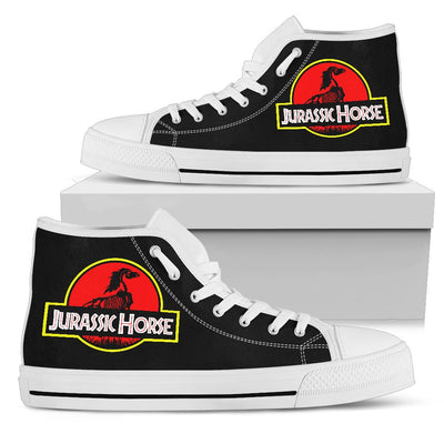 Jurassic Park Mashup Equestrian Horse Lover High Top Shoes