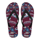 Colorful Pride Flag Colorado Avalanche Flip Flops