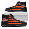 American Flag Baltimore Orioles High Top Shoes