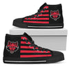 American Flag Arkansas State Red Wolves High Top Shoes