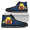 Pikachu Laying On Ball Detroit Tigers High Top Shoes