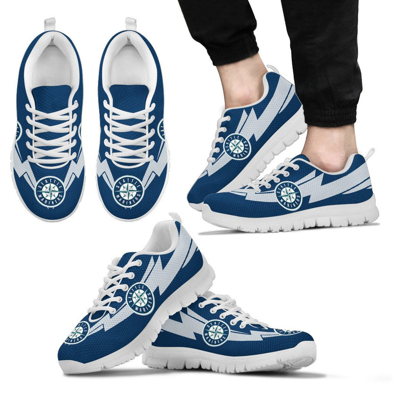 Three Amazing Good Line Charming Logo Seattle Mariners Sneakers