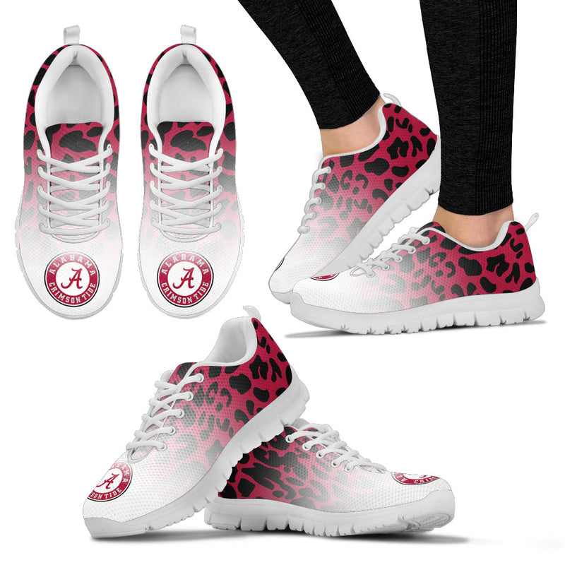Leopard Pattern Awesome Alabama Crimson Tide Sneakers