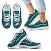 Wave Red Floating Pattern Philadelphia Eagles Sneakers