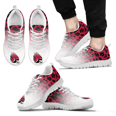 Leopard Pattern Awesome Ball State Cardinals Sneakers