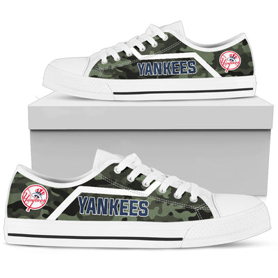 Simple Camo New York Yankees Low Top Shoes