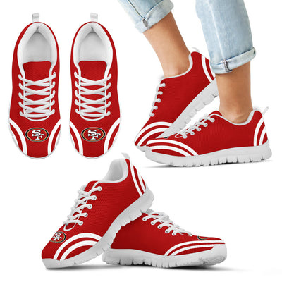 Lovely Curves Stunning Logo Icon San Francisco 49ers Sneakers