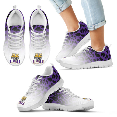 Leopard Pattern Awesome LSU Tigers Sneakers