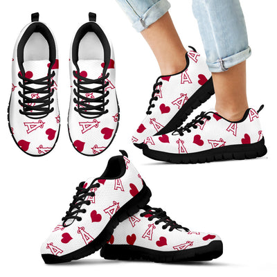 Sweeten Dreamy Love Pattern With Logo Los Angeles Angels Sneakers