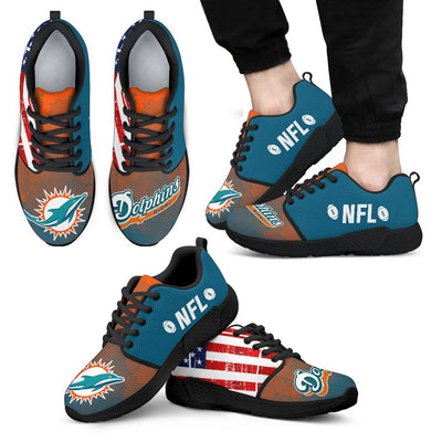 Simple Fashion Miami Dolphins Shoes Athletic Sneakers