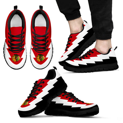 Jagged Saws Creative Draw Chicago Blackhawks Sneakers