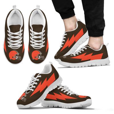 Awesome Cleveland Browns Sneakers Thunder Lightning Amazing Logo