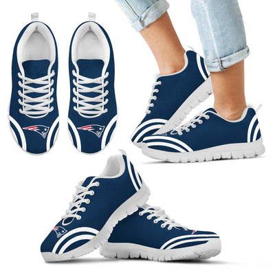 Lovely Curves Stunning Logo Icon New England Patriots Sneakers