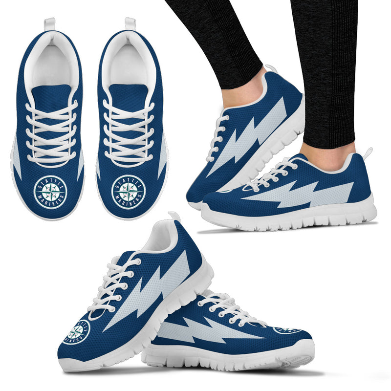 Unique Style Seattle Mariners Sneakers Thunder Lightning Amazing Logo