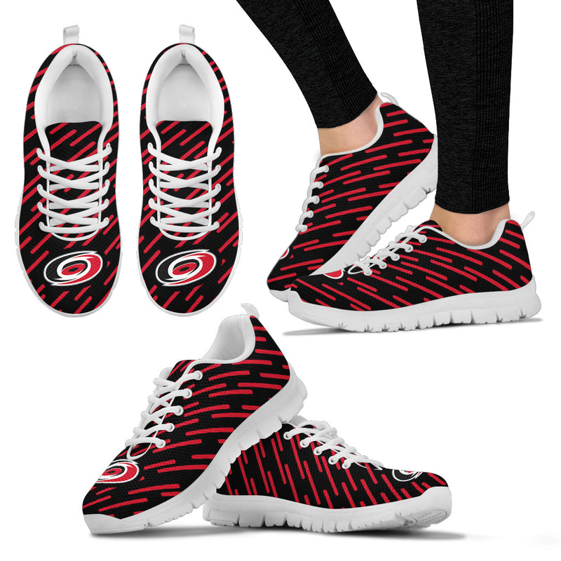 Marvelous Striped Stunning Logo Carolina Hurricanes Sneakers