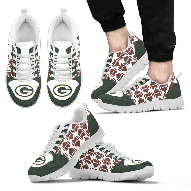 Great Football Love Frame Green Bay Packers Sneakers
