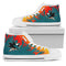 Fire Burning Fierce Strong Logo San Jose Sharks High Top Shoes