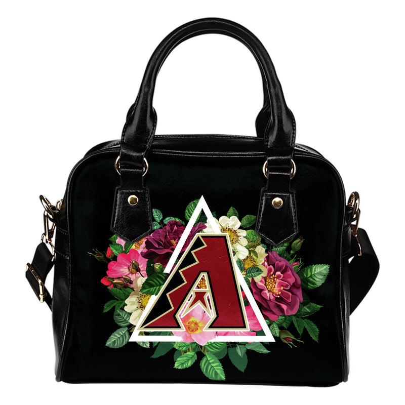 Arizona Diamondbacks Shoulder Handbags Floral Rose Valentine Logo