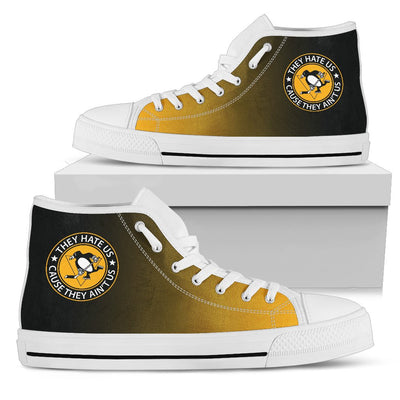 Cool They Hate Us Cause They Ain't Us Pittsburgh Penguins High Top Shoes