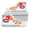 Fire Burning Fierce Strong Logo Montreal Canadiens High Top Shoes