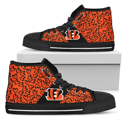 Perfect Cross Color Absolutely Nice Cincinnati Bengals High Top Shoes