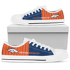 Cool Simple Design Vertical Stripes Denver Broncos Low Top Shoes