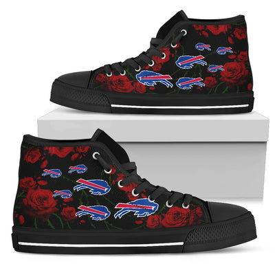 Lovely Rose Thorn Incredible Buffalo Bills High Top Shoes