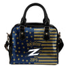 Unique Twinkle Star With Line Akron Zips Shoulder Handbags
