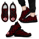 Marvelous Striped Stunning Logo Cincinnati Reds Sneakers
