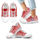 Heart Flying Valentine Sweet Logo Chicago Cubs Sneakers