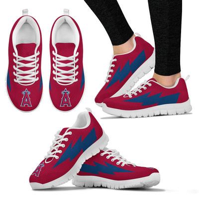 Colorful Los Angeles Angels Sneakers Thunder Lightning Amazing Logo