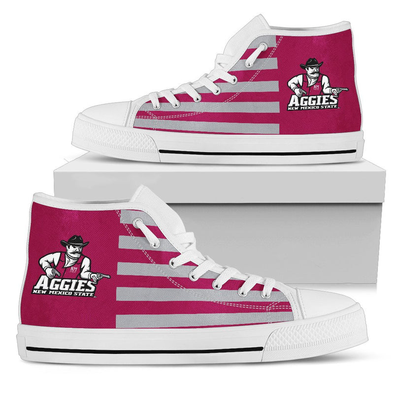 American Flag New Mexico State Aggies High Top Shoes