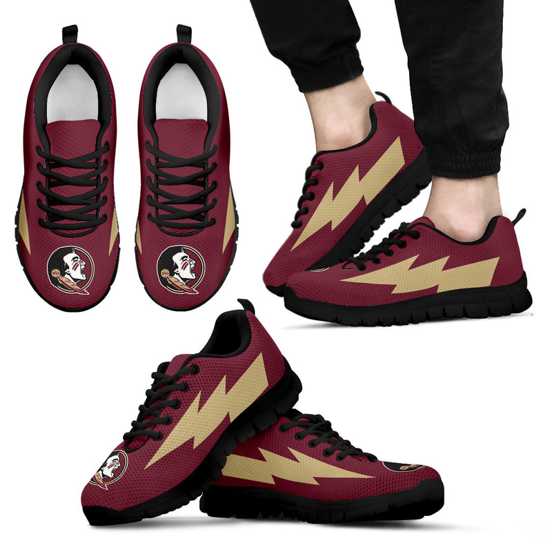 Unique Florida State Seminoles Sneakers Thunder Lightning Amazing Logo